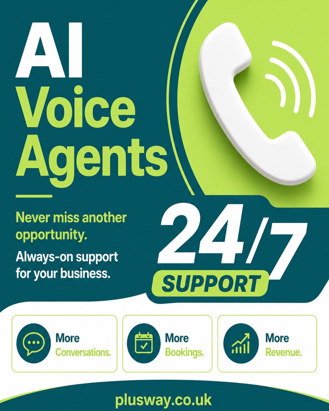 Plusway Voice AI Agents, always-on support for business